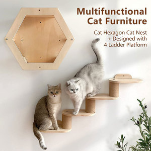 Árbol para gatos colgante de madera, escalera para gatos, estante para gatos, poste para gatos, juguete para mascotas, cama para gatos de interior - Product Image 3