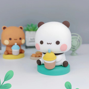 Boneka Panda Bubu dan Dudu, Mainan Figur Koleksi Lucu, Boneka Beruang Kawaii, Ornamen Dekorasi Meja - Product Image 4