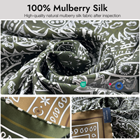 Écharpe en soie sergé roulée à la main, faible MOQ, 100 % soie de mûrier, imprimée numériquement sur mesure, bandana foulard personnalisable pour femme
