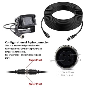 Nhà Máy Giá 1080P/720P Xe đảo ngược mái núi máy ảnh IR CMOS cảm biến 2.8mm ống kính chim của Eye View IP68 1 năm cho xe buýt/Xe Tải NVR - Product Image 3