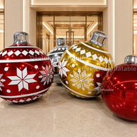 Sphère de Noël gonflable réfléchissante brillante, grande boule miroir, ornement géant pour la décoration d'événements en magasin, de fêtes