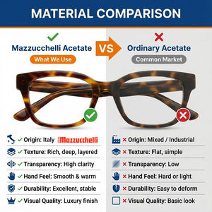 マズケリーアセテートキャットアイメガネフレーム高級女性手作り光学眼鏡蝶形処方箋対応高品質 - Product Image 3