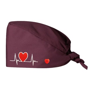 Cappelli da ospedale con stampa a cuore in Denim per divise per accessori chirurgici medici e infermieri - Product Image 6