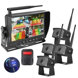 Iposter 7in không dây Quad chia ai BSD báo động với ghi âm vòng lặp amx 256G báo động với 4 IR không dây đảo ngược máy ảnh <span class=keywords><strong>Kit</strong></span> - Product Image 1