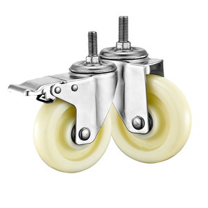 3 "4" 5 "médio dever PP rodízios industriais de aço inoxidável anti-ferrugem plástico rodas - Product Image 1