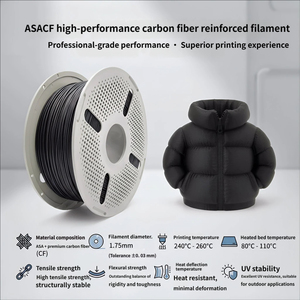 Filamento de Impresora 3D de Fibra de Carbono ASA, ABS de Alta Resistencia, Resistente a los Rayos UV, ASA-CF para Bambu Lab, 1.75 mm - Product Image 4