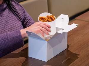 Chips fritos impresos personalizados restaurante pollo <span class=keywords><strong>KFC</strong></span> comida rápida envasado patatas fritas para llevar caja de pollo frito - Product Image 5