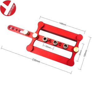 6 8 10mm in alluminio tassello giga Drill Guider <span class=keywords><strong>falegnameria</strong></span> in legno <span class=keywords><strong>per</strong></span> la lavorazione del legno - Product Image 4
