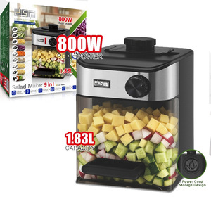 Ensaladera Eléctrica DSP de 800W con Capacidad de 1.83L, Procesador de Alimentos Multifunción para Picar, Rebanar y Triturar, Electrodoméstico de Cocina - Product Image 1