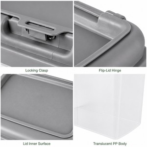 Flip Lid Locking <strong>Food</strong> Grade Storage Bin <strong>15kg</strong> Pet <strong>Food</strong> <strong>Container</strong> <strong>Dog</strong> Cat <strong>Food</strong> Storage <strong>Container</strong> - Product Image 4