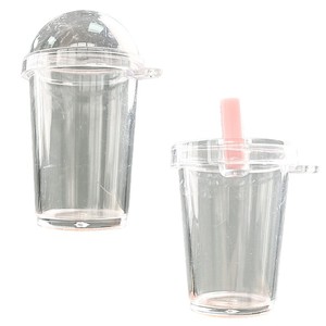 Mini Taza de Plástico de 6 cm <span class=keywords><strong>para</strong></span> Té con Leche con Tapa, Mini Taza <span class=keywords><strong>para</strong></span> Bebidas, Taza Vacía <span class=keywords><strong>para</strong></span> Casa de Muñecas - Product Image 6