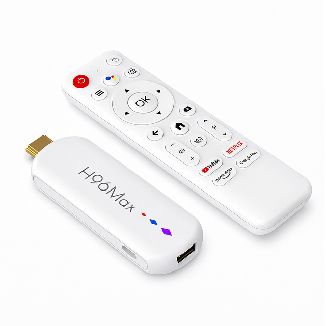 2026 New Arrival Android 14 Quad Core S905L3 2GB RAM 16GB ROM H96MAX Smart Fire TV Stick Dual Band WiFi 4K Voice Remote