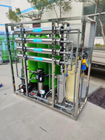 Usine de traitement de l'eau pure par osmose inverse à deux étages, système/machine de dessalement de l'eau de mer compact pour les petites entreprises