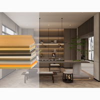 Panneau en bois et aluminium de construction à texture fine et finition élégante