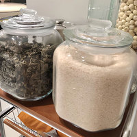 Grand pot de conservation carré en verre, moderne, écologique, de qualité alimentaire, pour brassage, anti-insectes, anti-humidité, idéal pour offrir