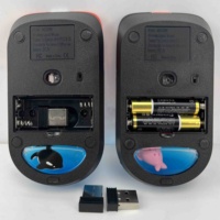 Ratón Inalámbrico Mágico Aqua Liquid Topo con Forma de Orca, USB, Resistente al Agua, Acrílico, con Batería AAA, 2 Unidades, 2.4Ghz, para Halloween