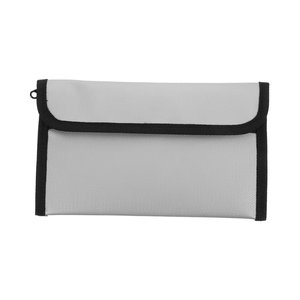 Sac de rangement ignifuge et étanche en silicone avec fermeture à scratch et fermeture éclair, 5*8 pouces, pour documents - Product Image 1