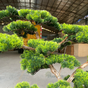 Decorazione del giardino pino verde albero di cedro di pino artificiale decorativo per interni hall dell'hotel - Product Image 4