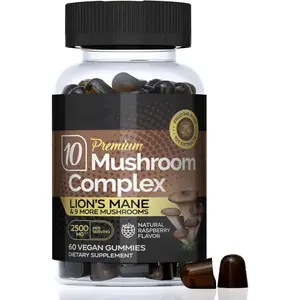 OEM Private Label Vegan Lions Mane Mushroom Gummies Organic Nootropic Brain Supplement per le donne