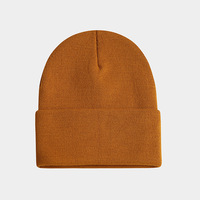 Bonnet en tricot acrylique premium pour homme, unisexe, chaud pour l'hiver, avec texture côtelée et ajustement extensible