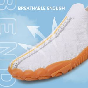 Chaussures de sport décontractées unisexe personnalisables avec logo, style pieds nus, pour yoga, printemps, en maille respirante, à talon plat, avec embout large, souples pour la marche et la course - Product Image 3