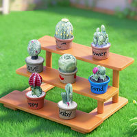 Plantes miniatures pour maison de poupée, accessoires, petites figurines de cactus en résine, verdure miniature pour la décoration de jardin, bonsaï, micro-paysage DIY