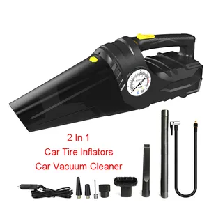 Carsun aspirador portátil 4 em 1, 185905 12v 100w inteligente, portátil, molhado e seco, carro, com compressor de ar