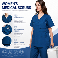 ANNO Scrub Rumah Sakit kualitas tinggi kaus seragam medis pendek Logo kustom atasan Scrub spandeks cetak Teknik