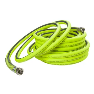 Long Plastic PVC Heavy Duty Garden Watering Hose Green 3/4