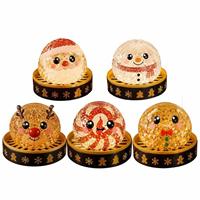 Coffret Cadeau Anti-Stress - Bonbons en Caoutchouc en Forme de Bonhomme de Neige et Cerf de Noël, Jouet à Presser pour Soulager le Stress