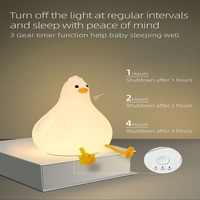 Vente en gros Cadeau d'affaires promotionnel pour enfants Veilleuse à led rechargeable Veilleuse en silicone en forme de poulet mignon