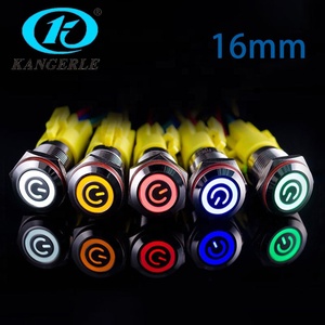 12Mm 16Mm 19Mm 22Mm Bằng Phẳng Kim Loại Momentary Không Thấm Nước 12V Led Chiếu Sáng RGB Đẩy Nút Chuyển Đổi - Product Image 6