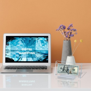 Wholesale Currency Frame <b>Display</b> <b>Case</b> Clear Acrylic Dollar Bill Holder With Base - Product Image 4