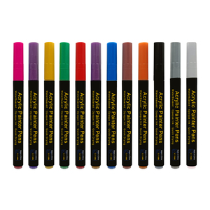 Acrylic Cao Cấp Sơn Bút, Nước Dựa Trên, 24 Màu Sắc, Trung Điểm, Tuyệt Vời Cho Thủy Tinh, Đá, giấy, Gốm Sứ, Nhựa - Product Image 1