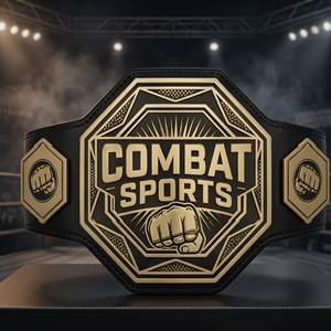 Premium Gold Championship <b>Wrestling</b> <b>Belt</b> Heavyweight Sports Title <b>Belt</b> Metal Plates Adjustable Strap Award Athletic Competition - Product Image 2