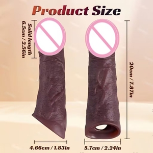 Dispositivo per il Potenziamento <span class=keywords><strong>Maschile</strong></span> con Controllo App, Guaina in Silicone Morbido per Pene, Ingrandimento del Pene, Riutilizzabile, 100% Impermeabile, <span class=keywords><strong>Vibratore</strong></span> Dildo - Product Image 4