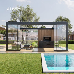 Système de pergola le plus avancé AlunoTec avec toit à lames orientables et rétractables, pour jardin extérieur, gazebo, véranda en aluminium, pavillon - Product Image 4
