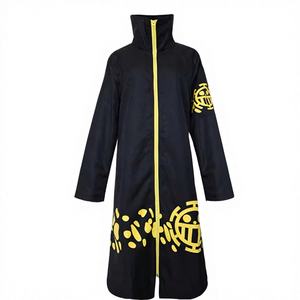 Costume de <span class=keywords><strong>cosplay</strong></span> d'anime Trafalgar D. Water <span class=keywords><strong>Law</strong></span>, cape de deux ans après, costume de cape, manteau noir en polyester, hommes adultes, fête d'Halloween - Product Image 4