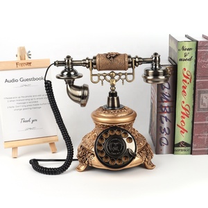 Téléphone antique CT-8308 couleur or, nouveau style, enregistrement de messages, <span class=keywords><strong>livre</strong></span> d'or <span class=keywords><strong>audio</strong></span> pour mariage - Product Image 2