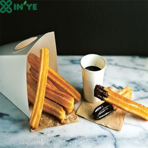 <span class=keywords><strong>Porta</strong></span> Churros per cialde in Crepe con patatine fritte in carta da asporto biodegradabile con salsa - Product Image 5
