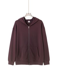 Sweat à capuche zippé personnalisé en molleton épais 420G, coupe oversize, en coton peigné infroissable, unisexe, style vintage, couleur terre, pour l'automne - Product Image 5