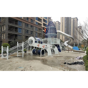 Rocket hình dạng thép trượt công viên giải trí thiết bị không gian tiêu chuẩn công viên chủ đề trẻ em sân chơi ngoài trời - Product Image 5