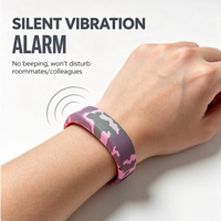 Bracelet LED à vibration silencieuse, en silicone, avec suivi des calories, compteur de pas, affichage de l'heure et de la date, montre de fitness pour hommes et femmes