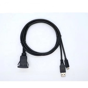 防水USB 2.0 Type-C オス-メス AUX フラッシュマウント延長ケーブル（編組シールド付き）12ヶ月保証 - Product Image 2