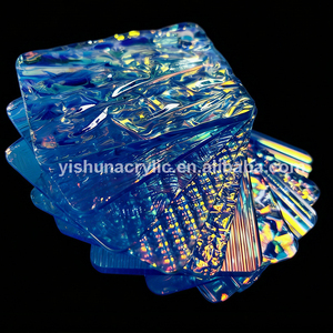 Feuilles acryliques stratifiées en PMMA à motifs, holographiques, réfractantes, multicolores, irisées, dichroïques, couleur arc-en-ciel, en gros - Product Image 6