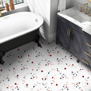 Artiles – autocollant de sol carré à motif de Terrazzo, revêtement de sol auto-adhésif en PVC pour la décoration de la maison, livraison rapide - Product Image 4