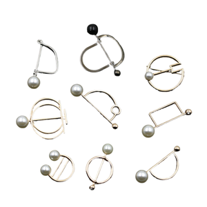 Bonne qualité Version coréenne de métal <span class=keywords><strong>perle</strong></span> écharpe décorative châle tous <span class=keywords><strong>les</strong></span> coins boutons de manchette noués trois boutons - Product Image 1
