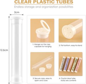 Boîte d'emballage en tubes cylindriques en plastique transparent, tubes de stockage en polycarbonate PC, tubes préformés en PVC/PC - Product Image 3