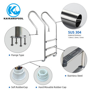 Échelles de <span class=keywords><strong>piscine</strong></span> à 3 marches en acier inoxydable 304 <span class=keywords><strong>Prix</strong></span> d'usine Escabeau de <span class=keywords><strong>piscine</strong></span> durable et élégant - Product Image 2