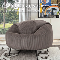Pouf en tissu velours côtelé le plus vendu, doux, pour intérieur, salon, hiver, chaud, décoration, mobilier italien, non rembourré, design asiatique